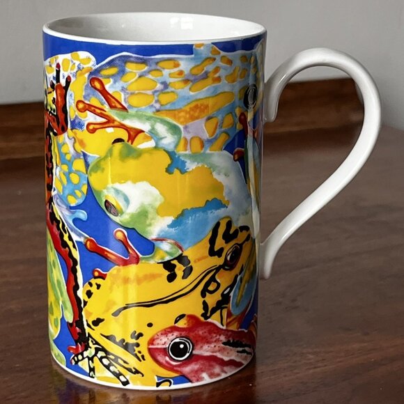 Dunoon "Caribbean" Frog Mug Jane Brookshaw Scotland Vintage Stoneware Coffee Cup - Picture 1 of 10